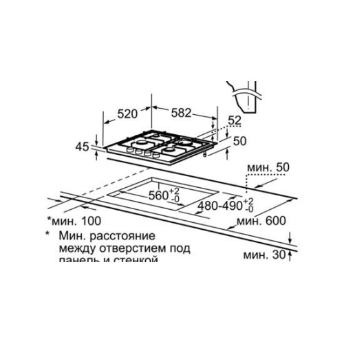 Газовая варочная панель Bosch PCP 611B90E