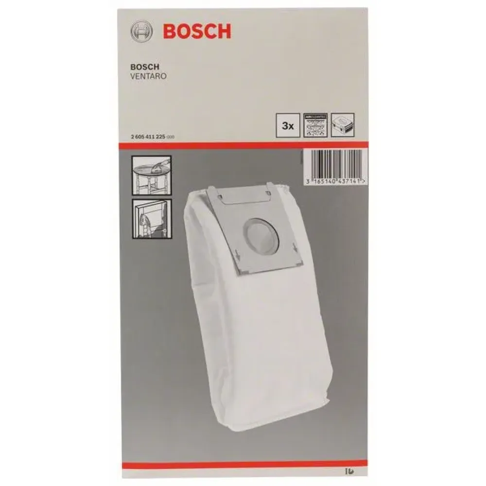 Bosch бумажный пылесборный мешок для серии Ventaro, 3 шт., 2605411225
