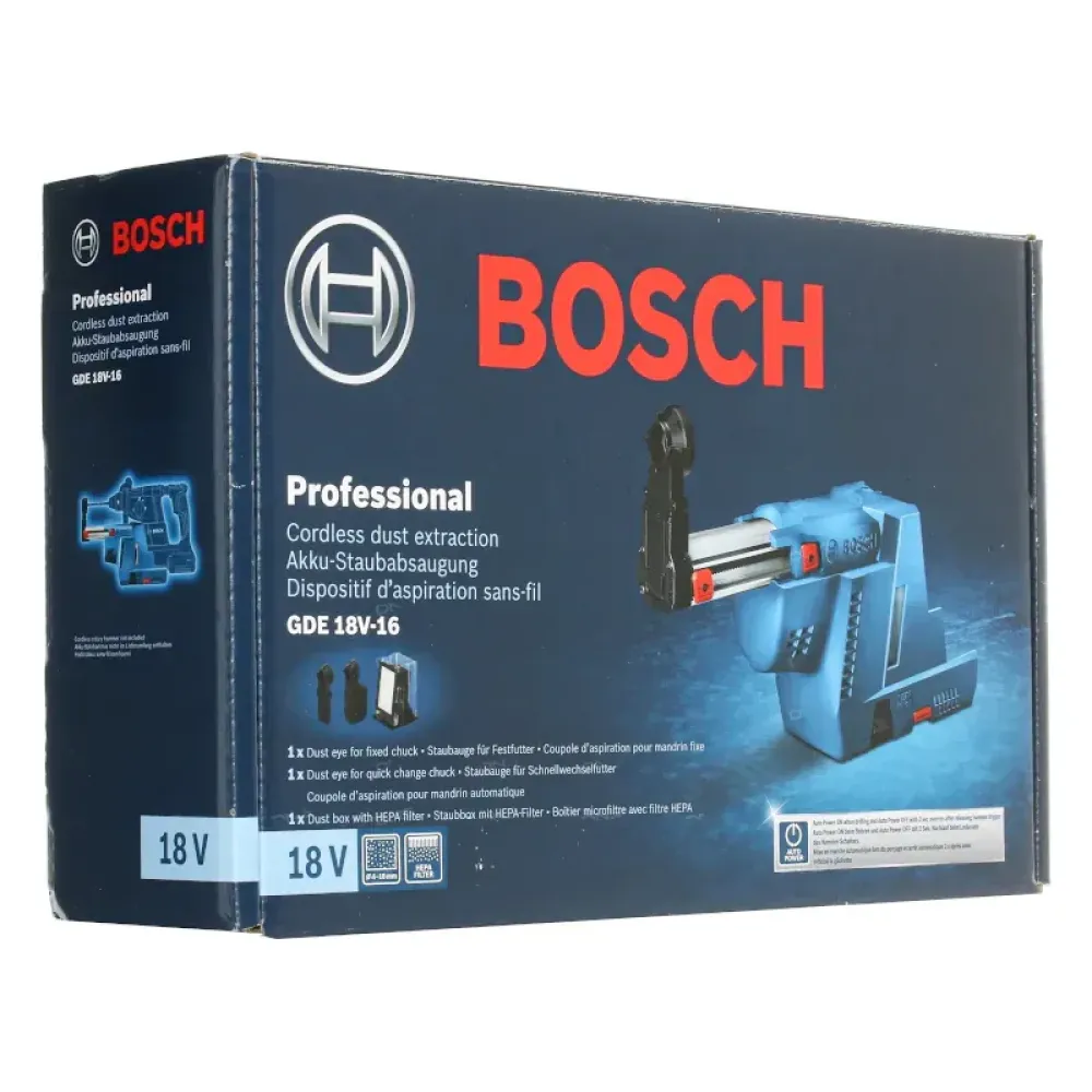 Bosch GDE 18V-16 аккумуляторное устройство пылеудаления (бе АКБ и ЗУ), 1600A0051M