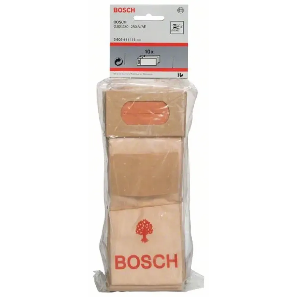 Bosch бумажный пылесборный мешок для GSS 230 и 280, 10 шт., 2605411114