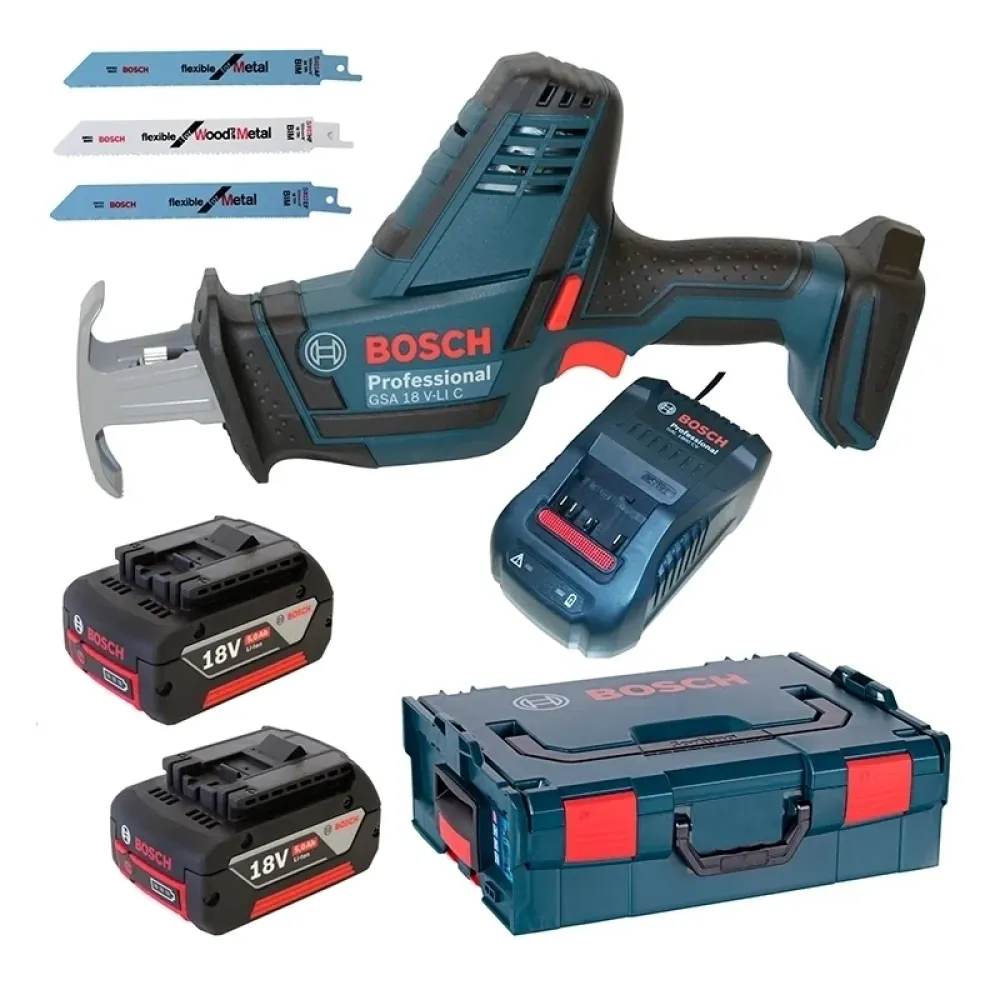 Bosch GSA 18 V-LI C Professional сабельная аккумуляторная пила (2 x 5 Ач, ЗУ), 06016A5002