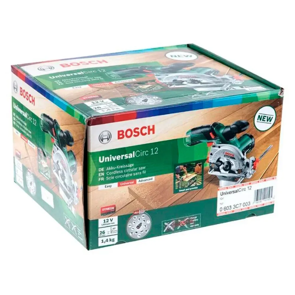 Bosch UniversalCirc 12 Set аккумуляторная дисковая пила (1 x 2 Ач, ЗУ), 06033C7002