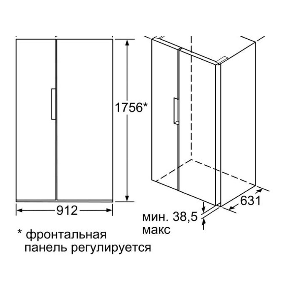 Холодильник Side-by-Side Bosch KAN92NS25R