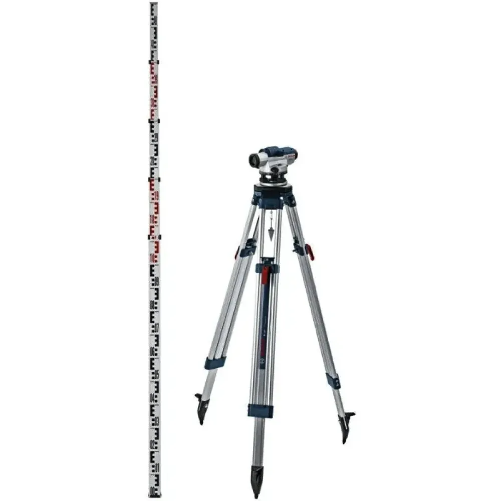 Bosch GOL 26 D Professional нивелир оптический со штативом BT 160 и рейкой GR 500, 0601068002