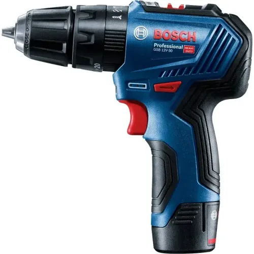 Bosch GSB 12V-30 Professional шуруповерт аккумуляторный ударный (2 x 2 Ач, ЗУ), 06019G9100