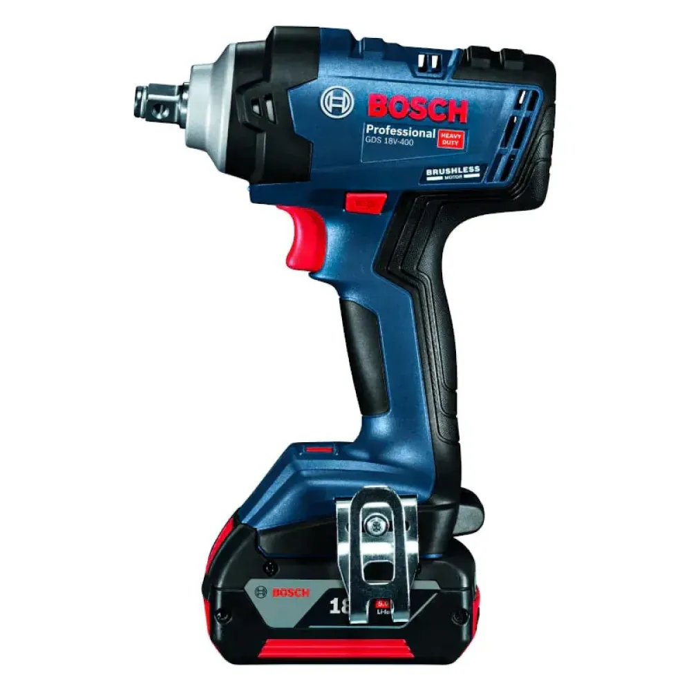 Bosch GDS 18V-400 Professional аккумуляторный ударный гайковерт (2 x 5 Ач, ЗУ), 06019K0020