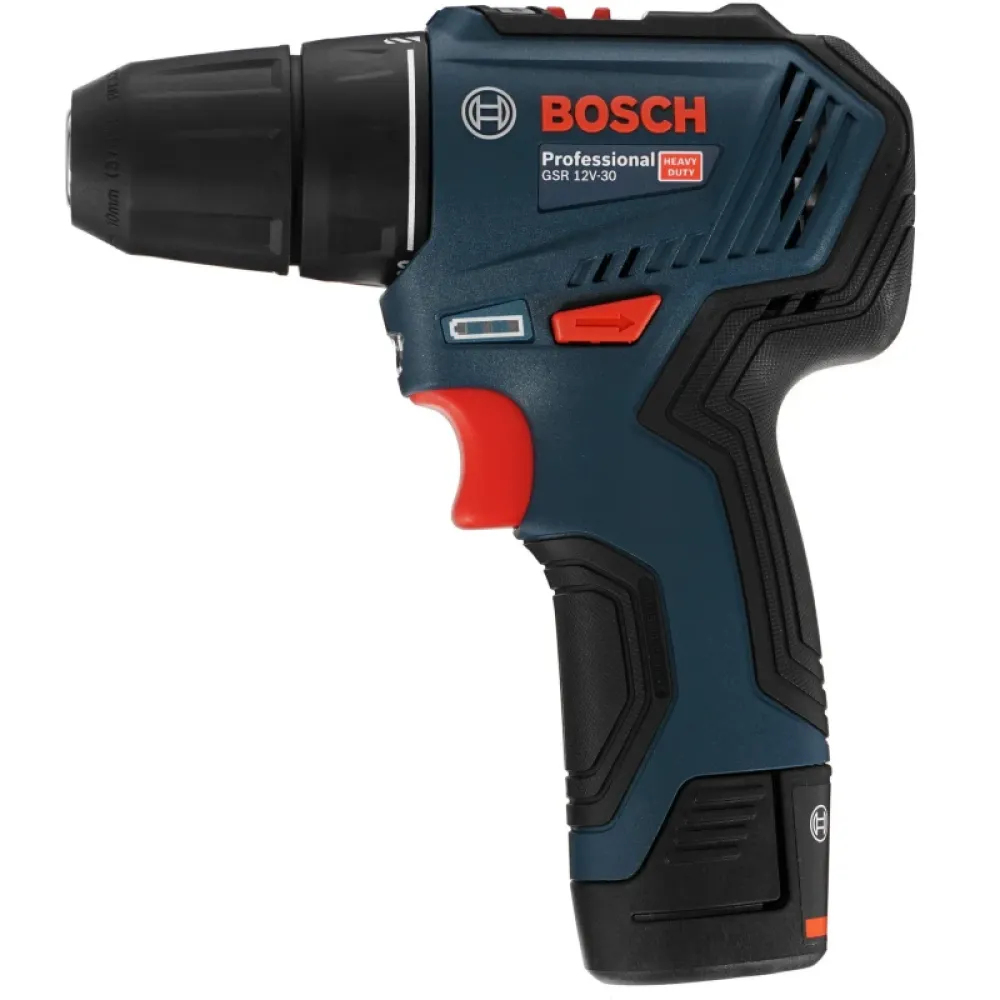Bosch GSR 12V-30 шуруповерт аккумуляторный (2 x 2 Ач, ЗУ), 06019G9000