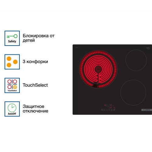 Электрическая варочная панель Bosch PKK611BB2E