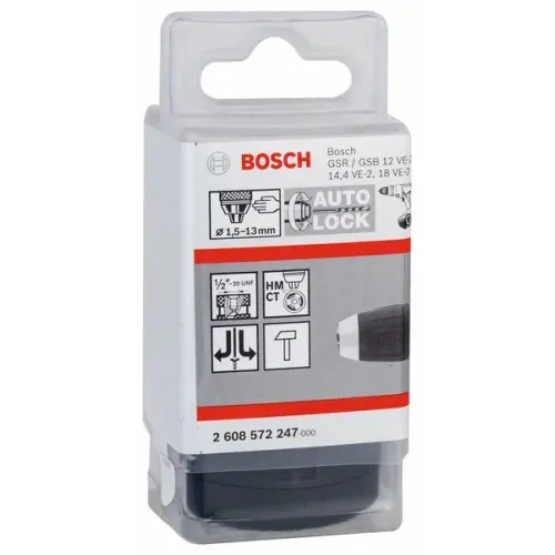 Bosch Keyless Chuck быстрозажимной сверлильный патрон 1.5-13 мм, 1/2 дюйма - 20, 2608572247