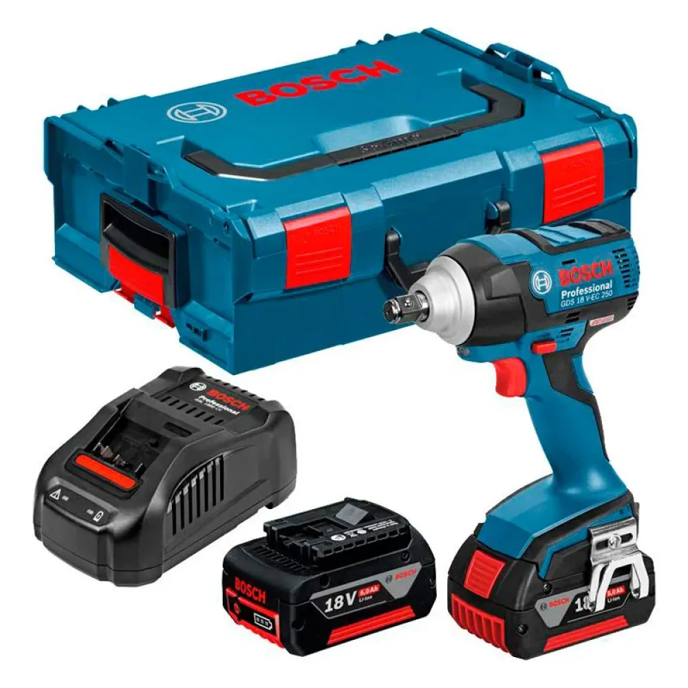 Bosch GDS 250-LI Professional аккумуляторный гайковерт (2 x 3 Ач, ЗУ), 06019G6120