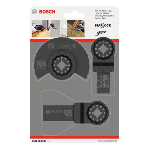Bosch Starlock базовый набор насадок для дерева, 3 шт. (5 упаковок), 2608662343_5