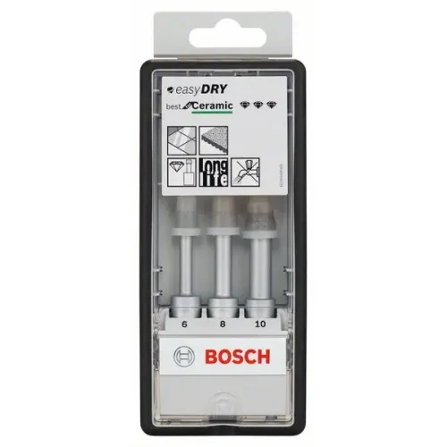 Bosch EasyDry набор алмазных свёрл 6/8/10 мм (3 предмета), 2608587145