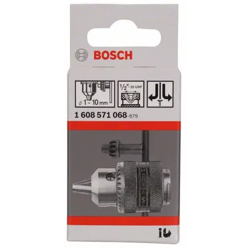 Bosch Keyless Chuck кулачковый патрон до 10 мм, 1/2 дюйма - 20 с П/Л вращением, 1608571068