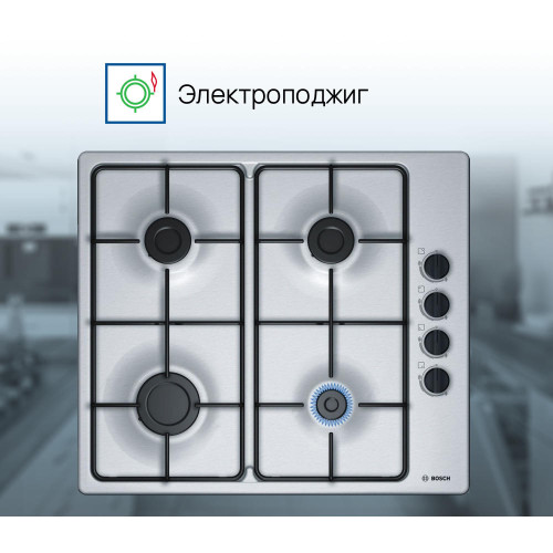 Газовая варочная панель Bosch PBP6B5B80